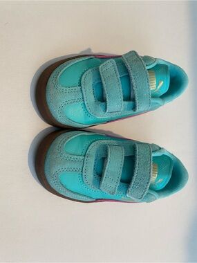 Puma Kids' Teal Velcro Athletic Sneakers